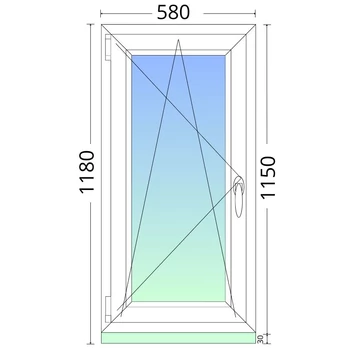 60x120cm, kétrétegű üvegezésű, fehér műanyag ablak 60x120cm, kétrétegű üvegezésű, fehér műanyag ablak