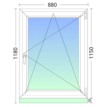 90x120cm, kétrétegű üvegezésű, fehér műanyag ablak 90x120cm, kétrétegű üvegezésű, fehér műanyag ablak