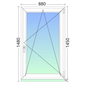 90x150cm, kétrétegű üvegezésű, fehér műanyag ablak 90x150cm, kétrétegű üvegezésű, fehér műanyag ablak