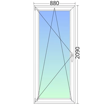 90x210cm, háromrétegű üvegezésű, fehér műanyag erkélyajtó 90x210cm, háromrétegű üvegezésű, fehér műanyag erkélyajtó
