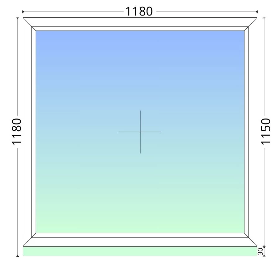120x120cm, fix, kétrétegű üvegezésű, fehér Active műanyag ablak